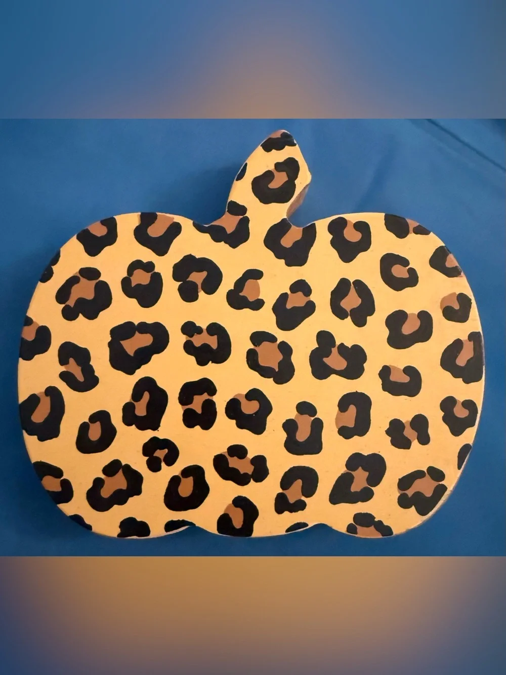 Hobby Lobby Leopard Print Pumpkin Accent in Tan and Black
